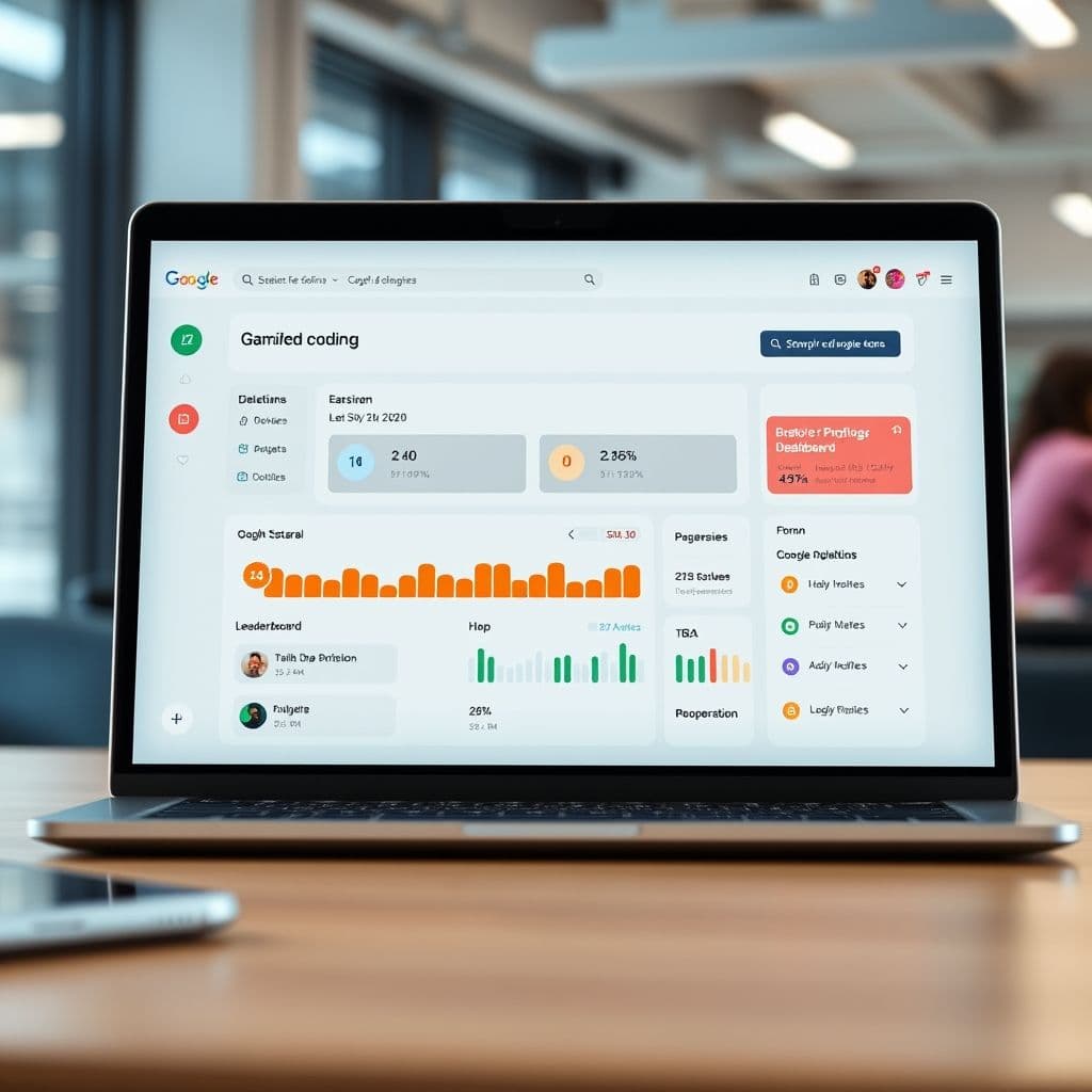 Conceptual interface of a gamified coding platform.