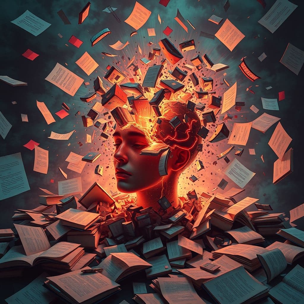 Visual representation of student stress with multiple overlapping deadlines