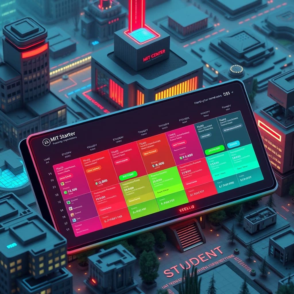 Conceptual interface of the StudentTime AI dashboard