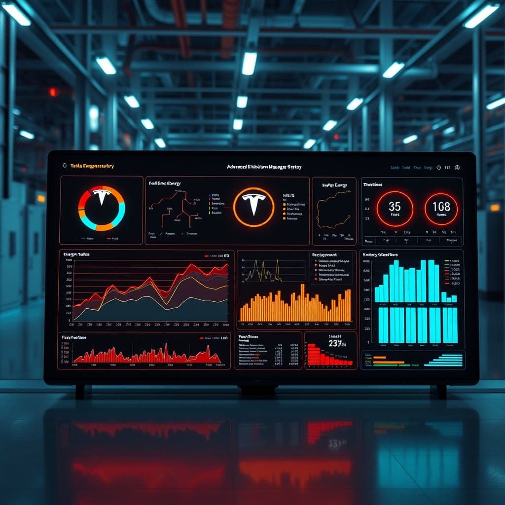 Conceptual interface of energy tracking dashboard