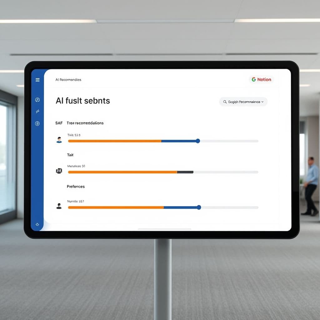 Conceptual interface of an AI recommendation tool.