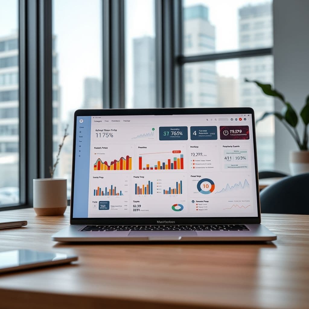 Conceptual interface of a SaaS dashboard for business viability analysis