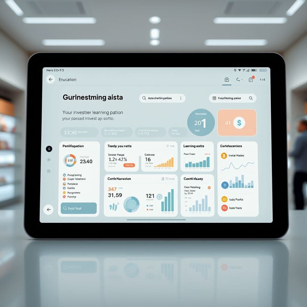 Conceptual interface of an investment education platform