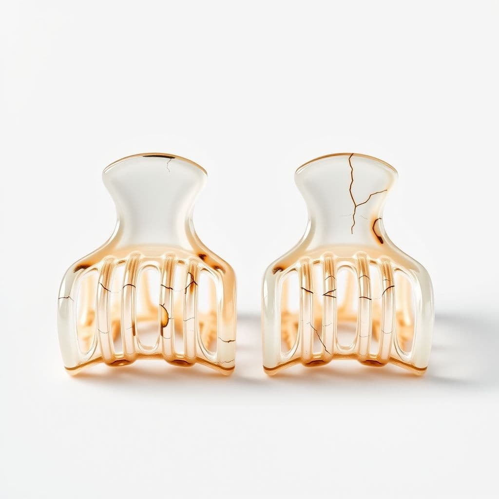 Comparison of defective versus quality hair claw clips