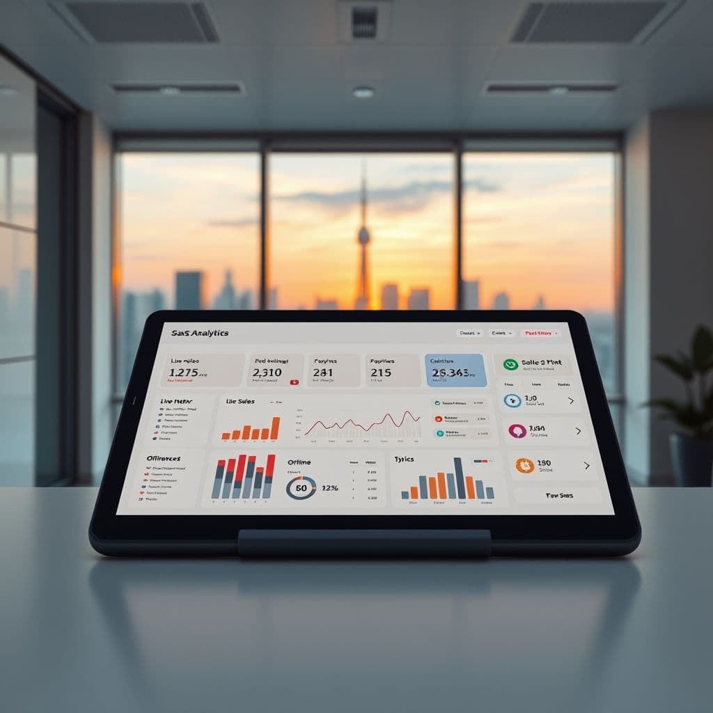 Conceptual interface of a market vendor payment SaaS dashboard.
