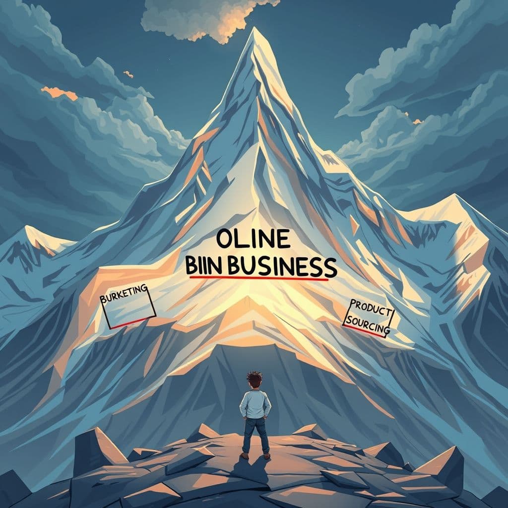 Visual representation of beginner entrepreneur challenges.