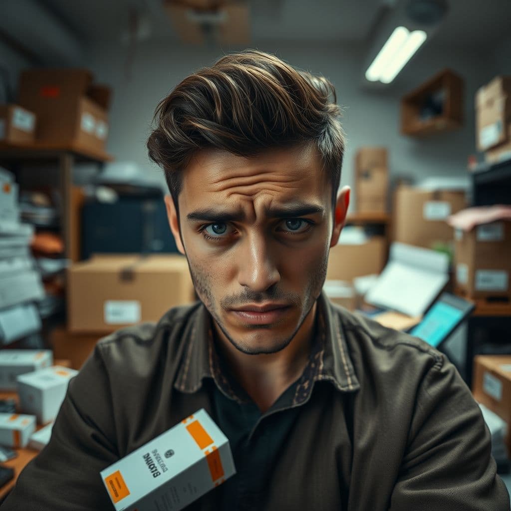 A frustrated entrepreneur struggling to start a reselling business.