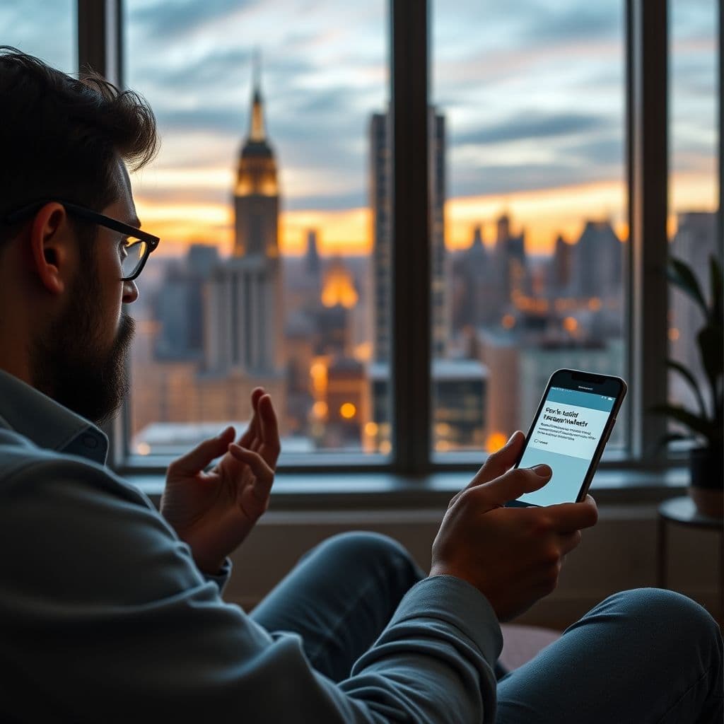 Confused user trying to navigate a digital marketing course on mobile.