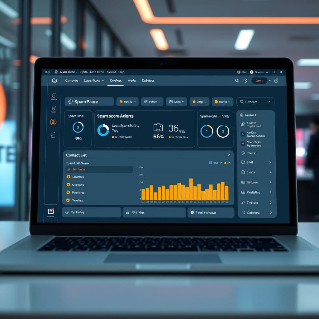 Conceptual interface of an AI email automation dashboard.