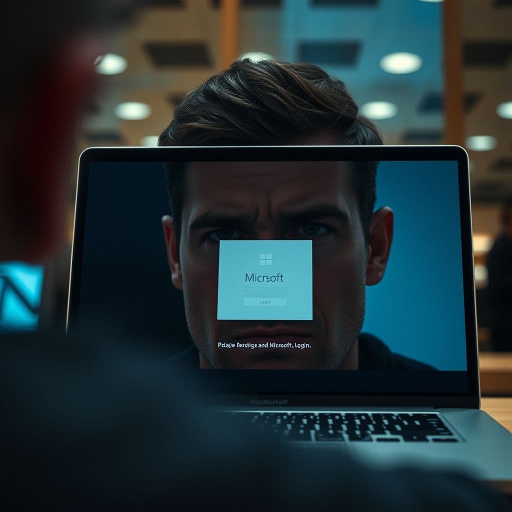 Frustrated user struggling with Microsoft email access on Apple device.