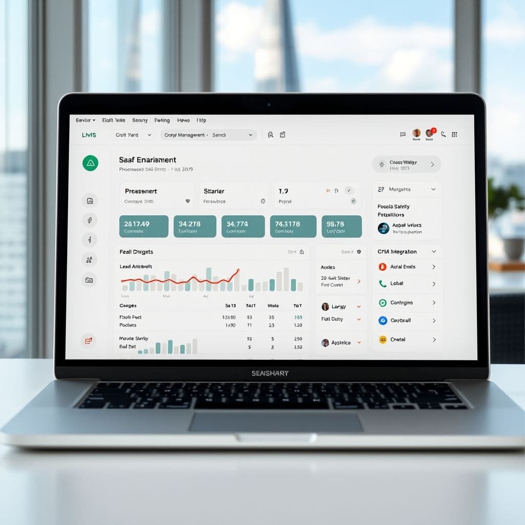 A sleek interface of the hypothetical SaaS platform in action.