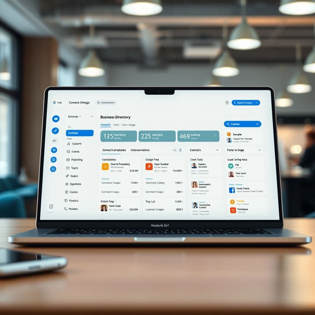 Conceptual interface of a SaaS platform for social media managers.