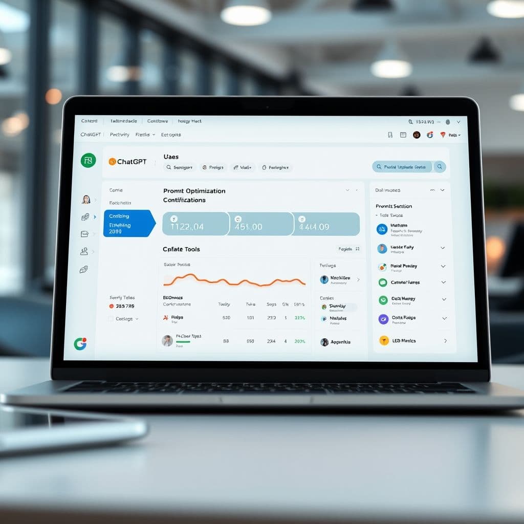 A sleek dashboard of a ChatGPT troubleshooting platform.