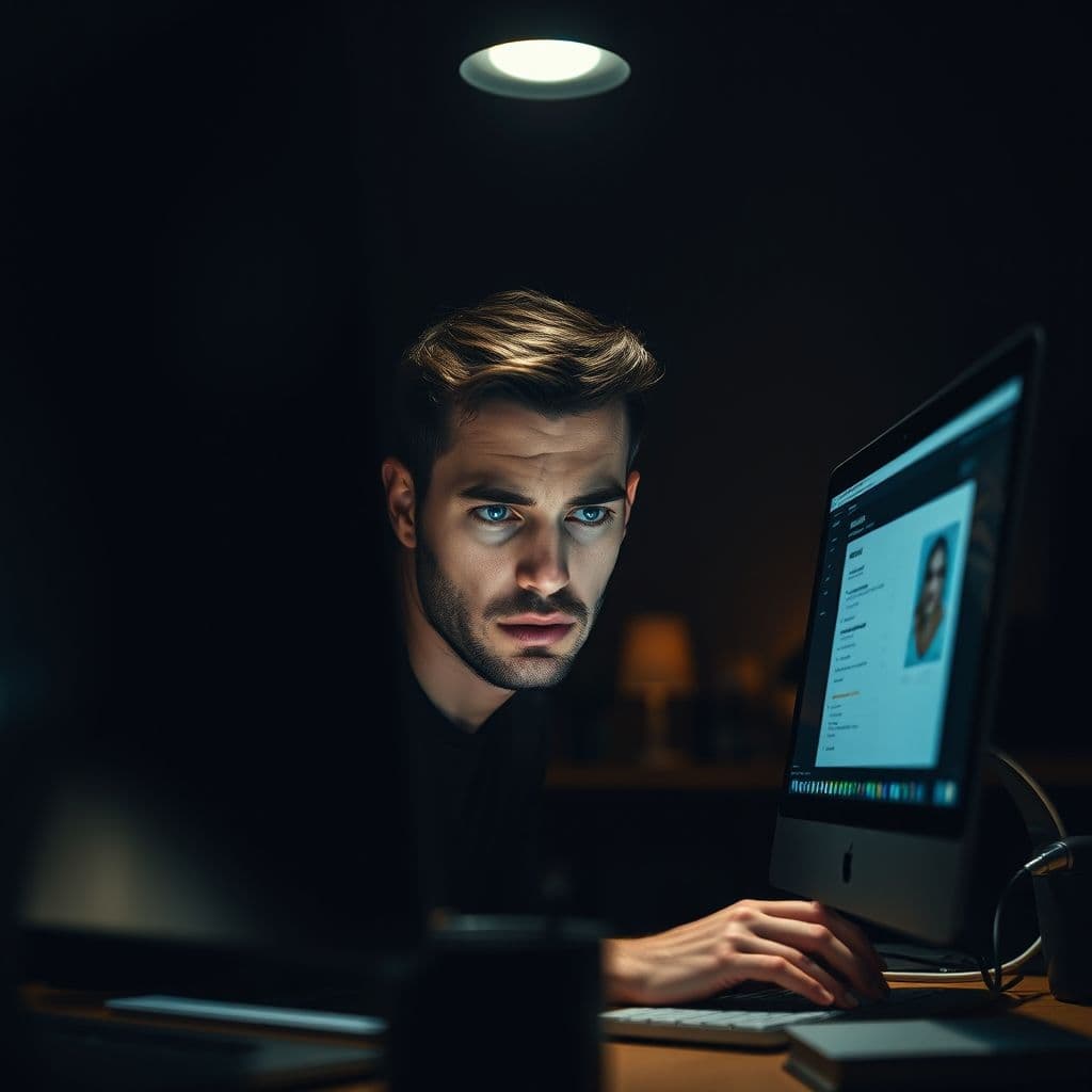 A frustrated user looking at their Mac, unable to access a gamified productivity tool.