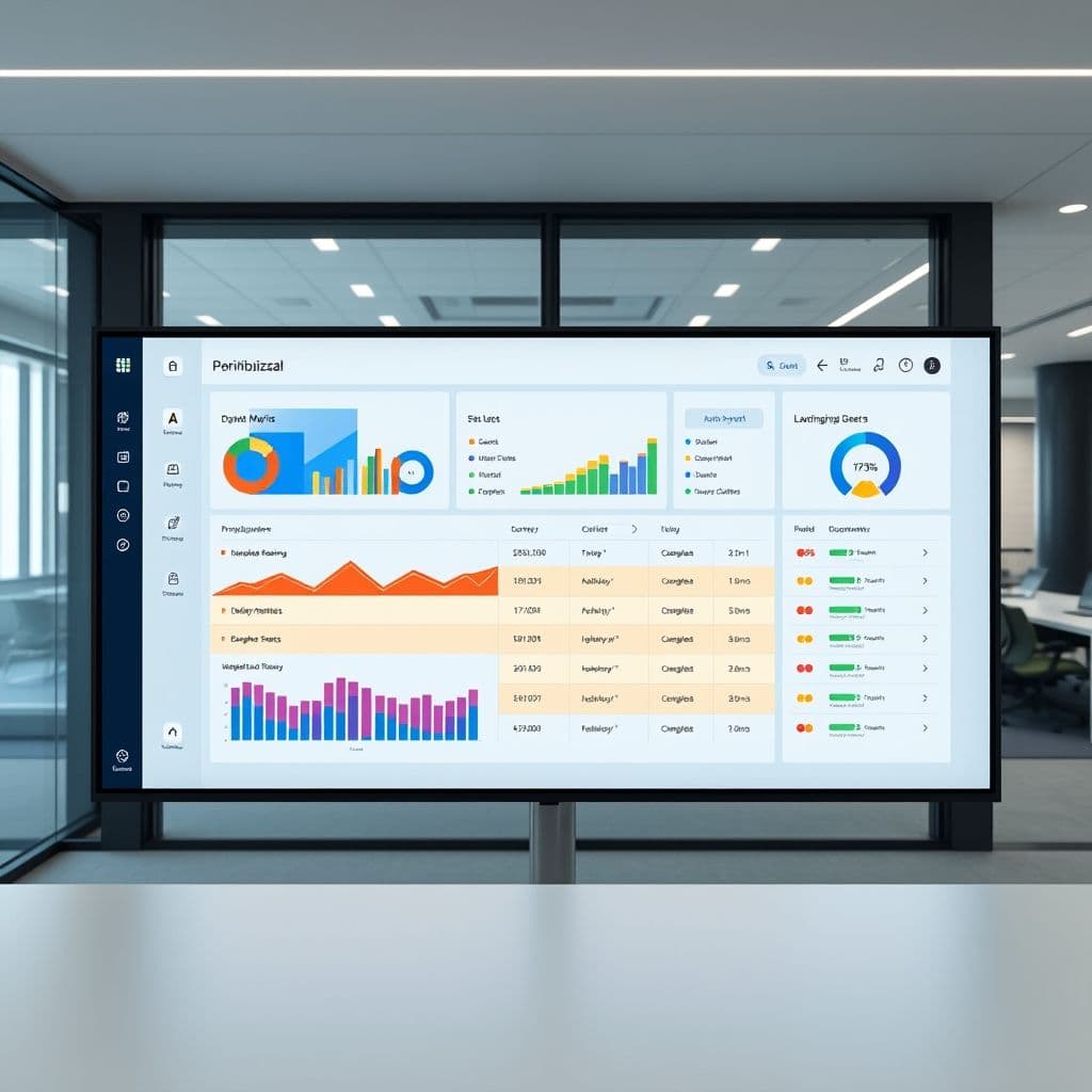Conceptual interface of an idea prioritization SaaS dashboard.