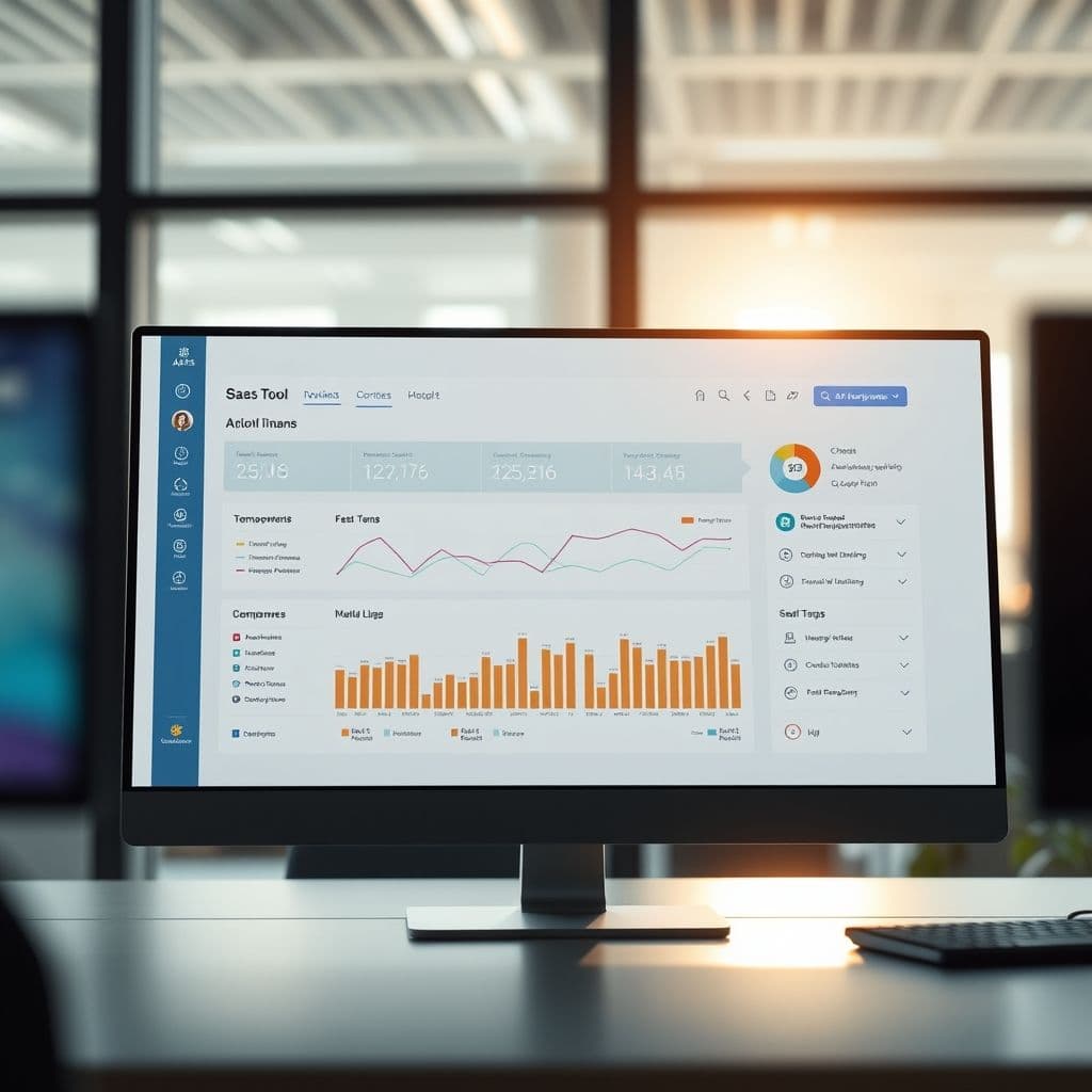 Conceptual interface of an AI tool aggregator platform.