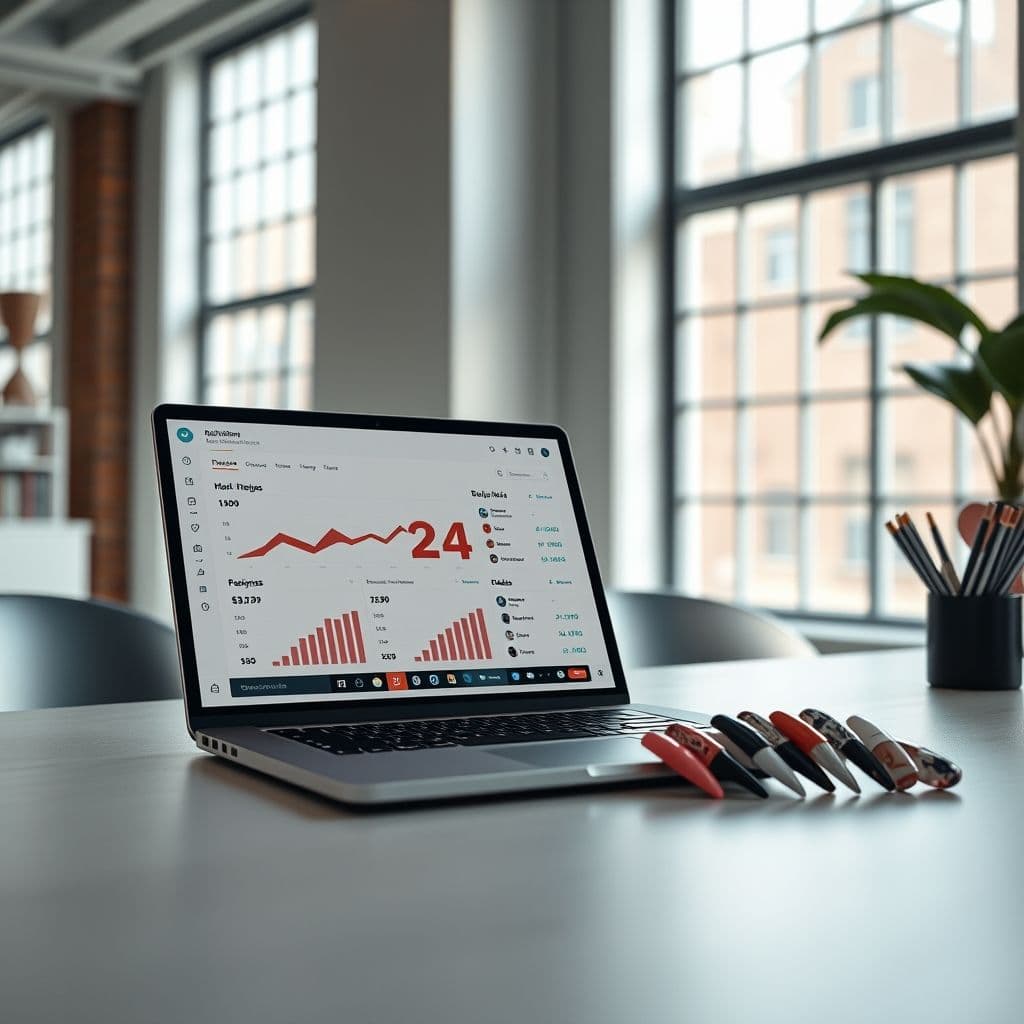 Conceptual dashboard of a SaaS platform for nail entrepreneurs.