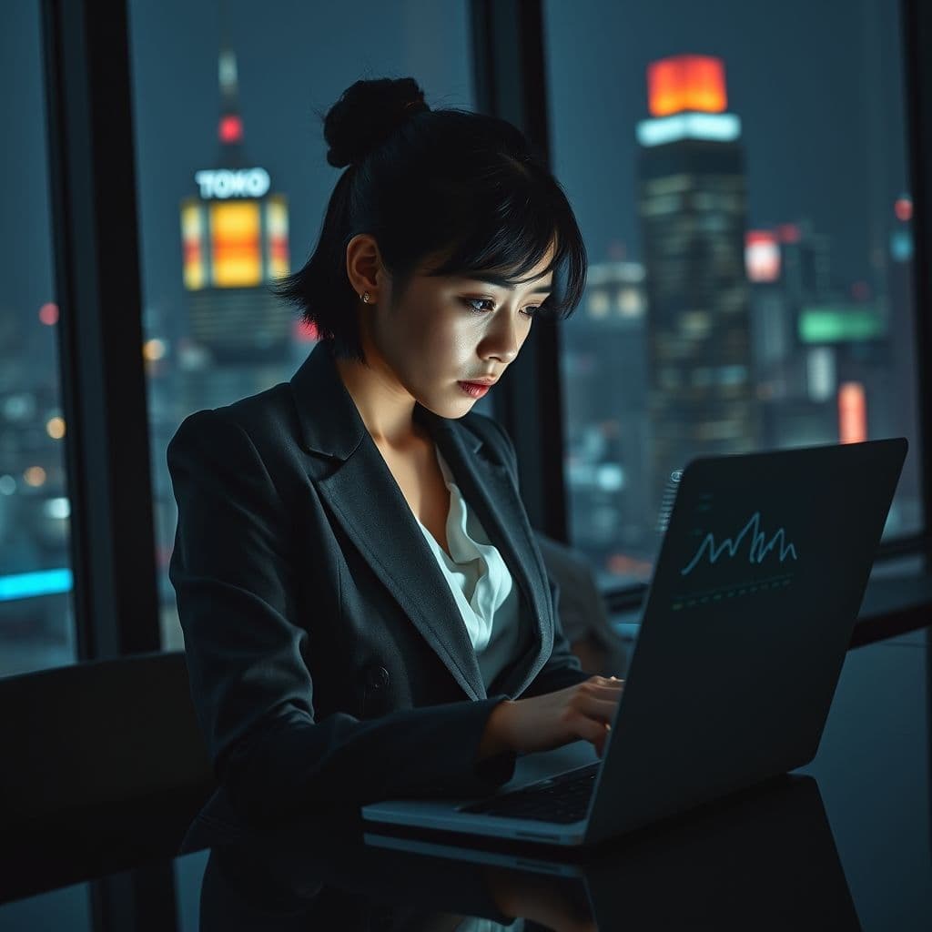 A stressed professional analyzing their energy levels on a digital dashboard.
