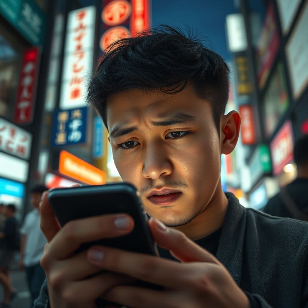 Frustrated Android user looking at an iPhone-only finance app.