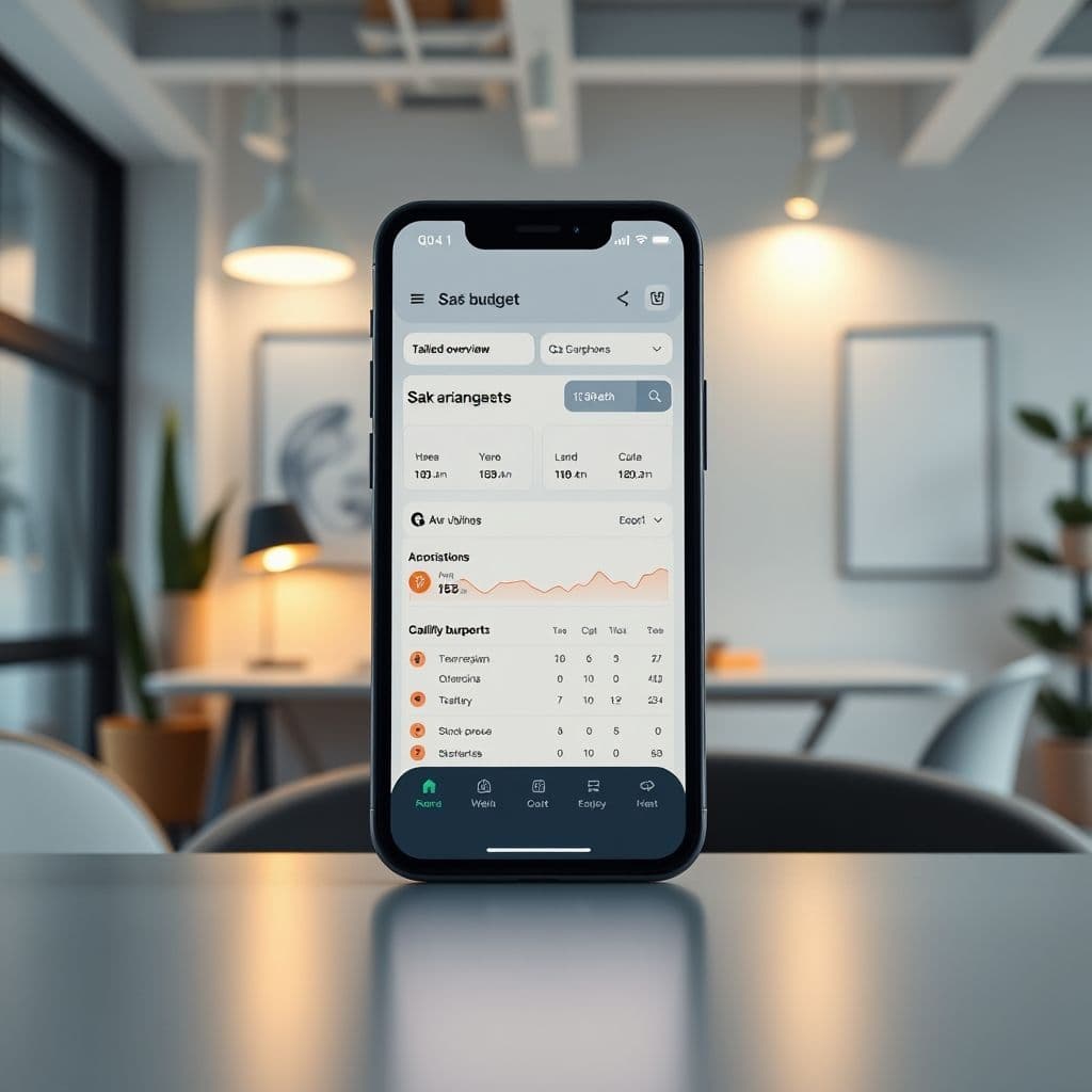 A mock-up of an intuitive budgeting dashboard tailored for low-income users.
