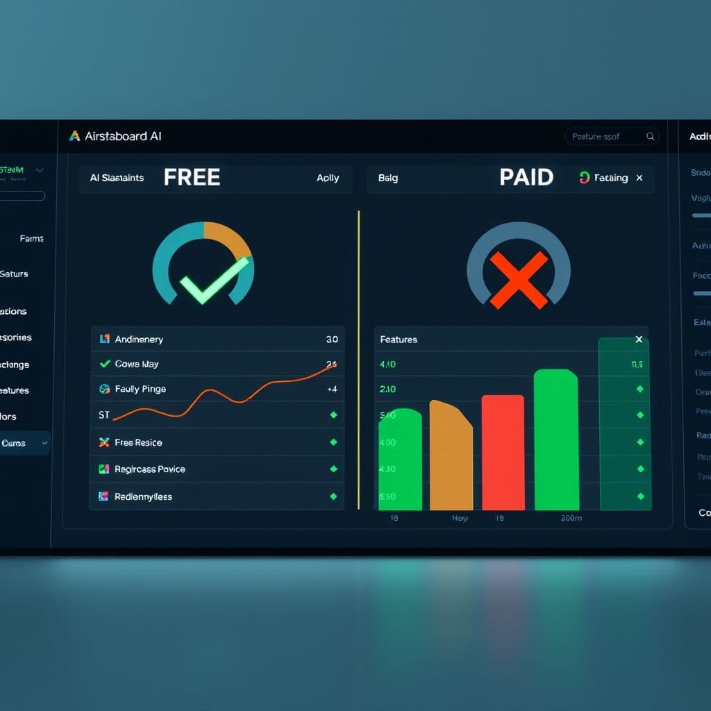 Conceptual dashboard of a free AI tools aggregator.