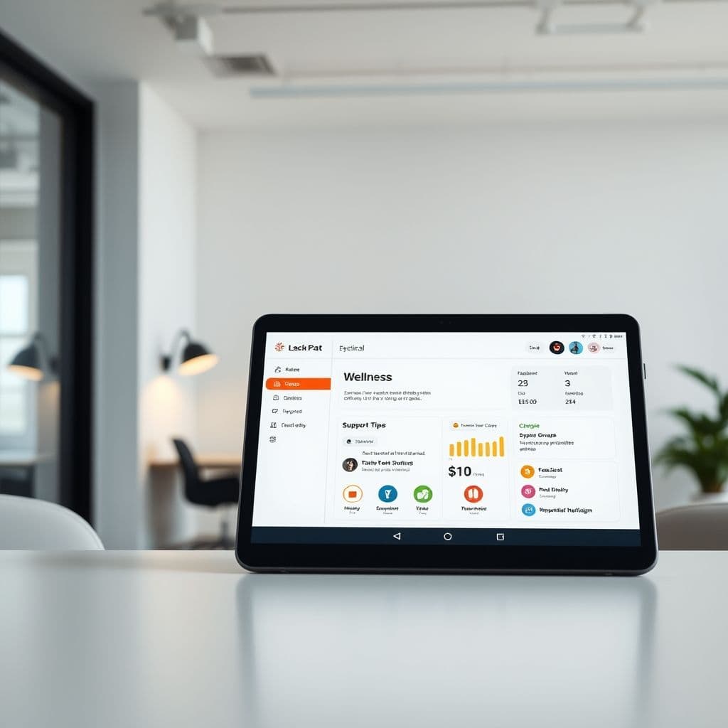 Conceptual interface of a caregiver support platform.